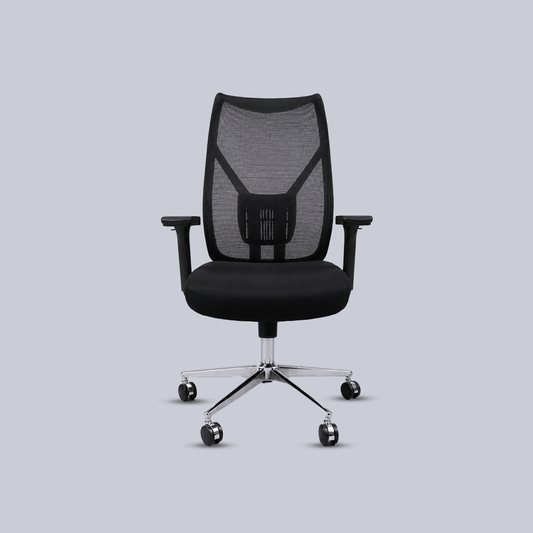 Ergonomic High-Back Mesh Office Chair with Lumbar Support & Chrome Base