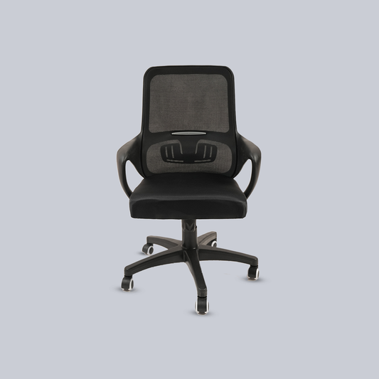 Ergonomic Black Mesh Office Chair with Lumbar Support, Armrests and Wheels