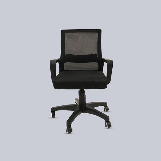 Ergonomic Black Mesh Office Chair with Lumbar Support, Armrests and Wheels (All remaining)