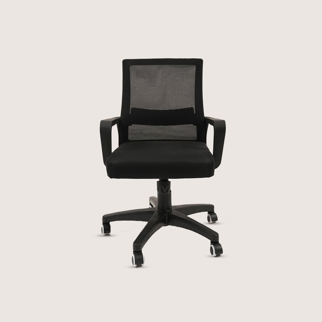 Ergonomic Black Mesh Office Chair with Lumbar Support, Armrests and Wheels alternate view