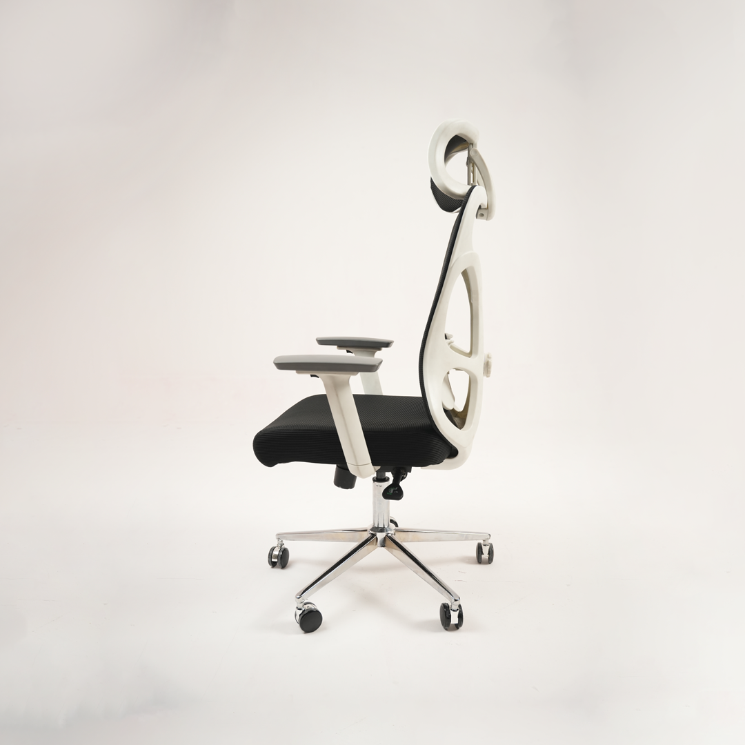 Ergonomic Mesh Office Chair with Headrest, Lumbar Support & Chrome Base (All Remaining)