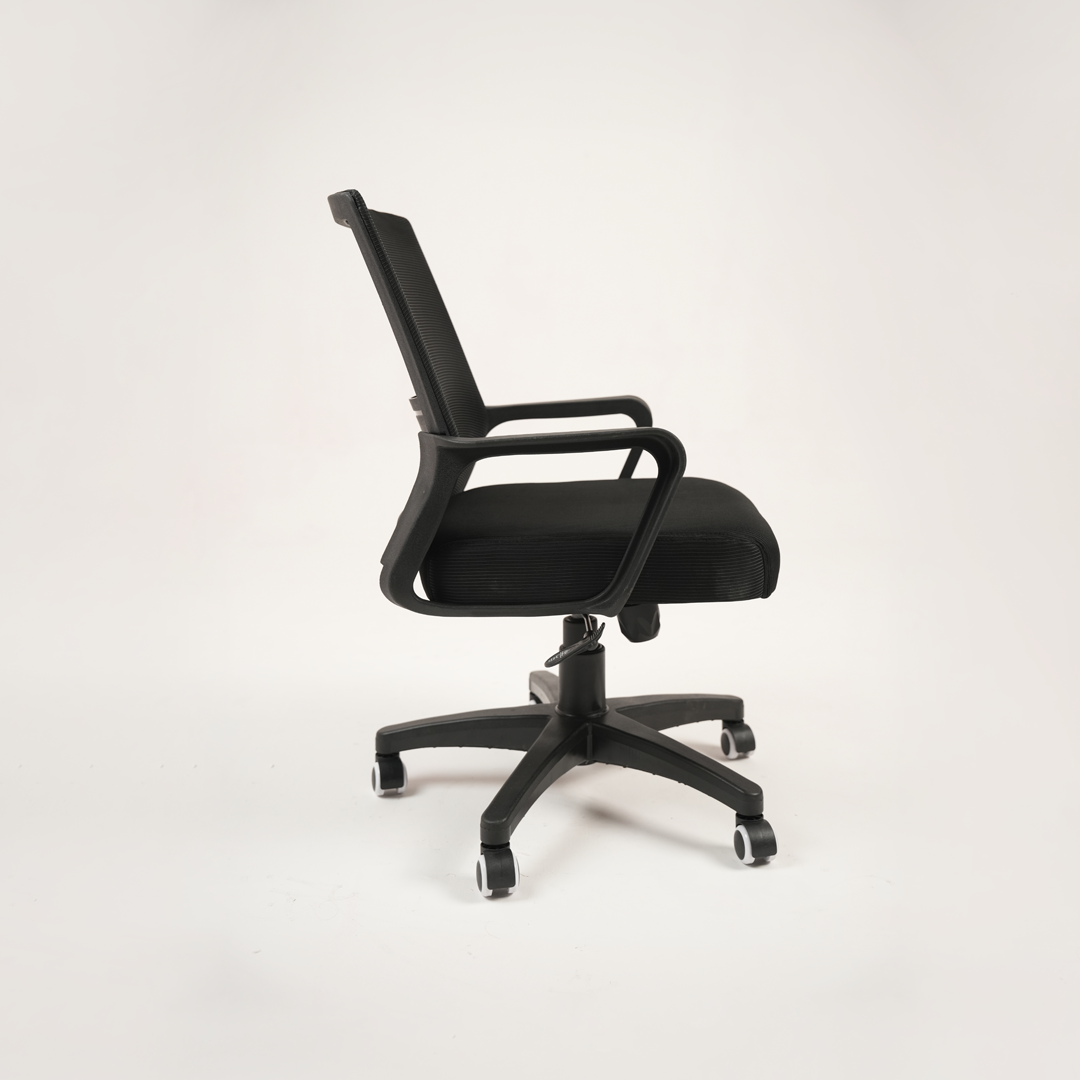 Ergonomic Black Mesh Office Chair with Lumbar Support, Armrests and Wheels (All remaining)