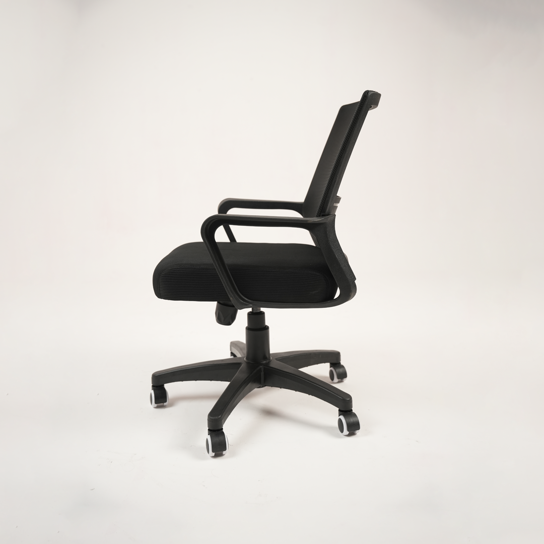 Ergonomic Black Mesh Office Chair with Lumbar Support, Armrests and Wheels (All remaining)