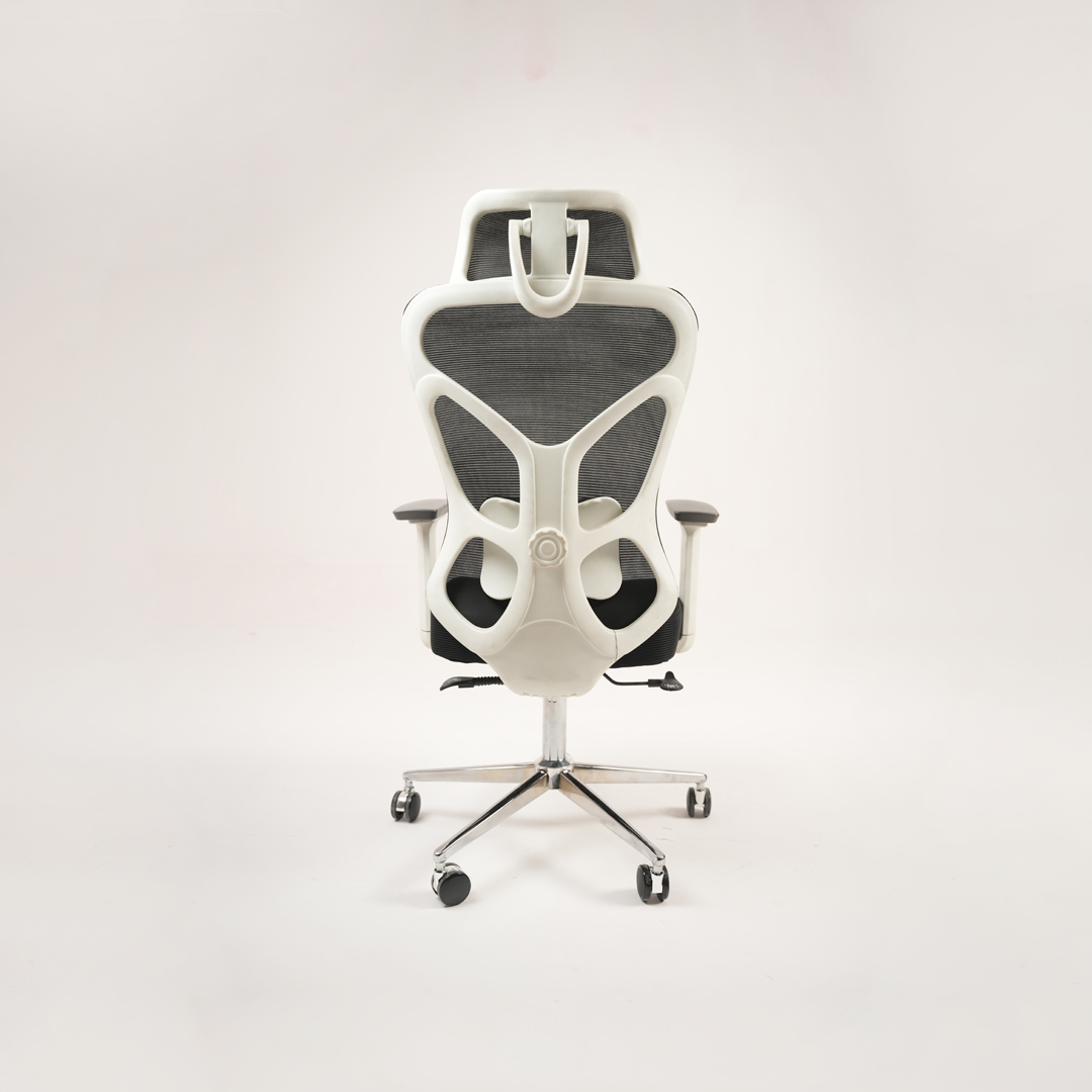 Ergonomic Mesh Office Chair with Headrest, Lumbar Support & Chrome Base (All Remaining)