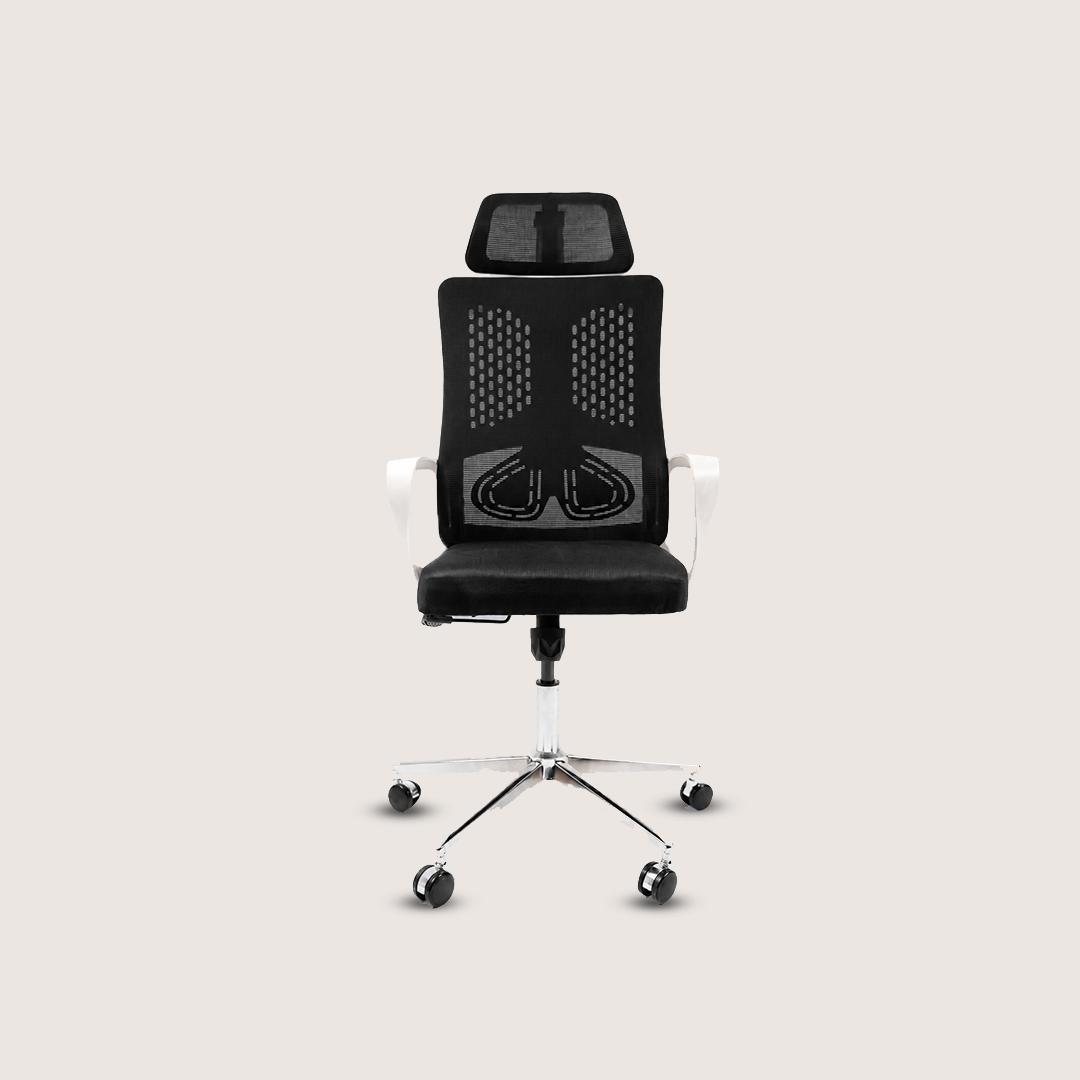 Ergonomic High-Back Mesh Office Chair with Headrest & Chrome Base alternate view