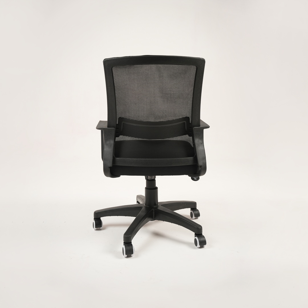 Ergonomic Black Mesh Office Chair with Lumbar Support, Armrests and Wheels (All remaining)