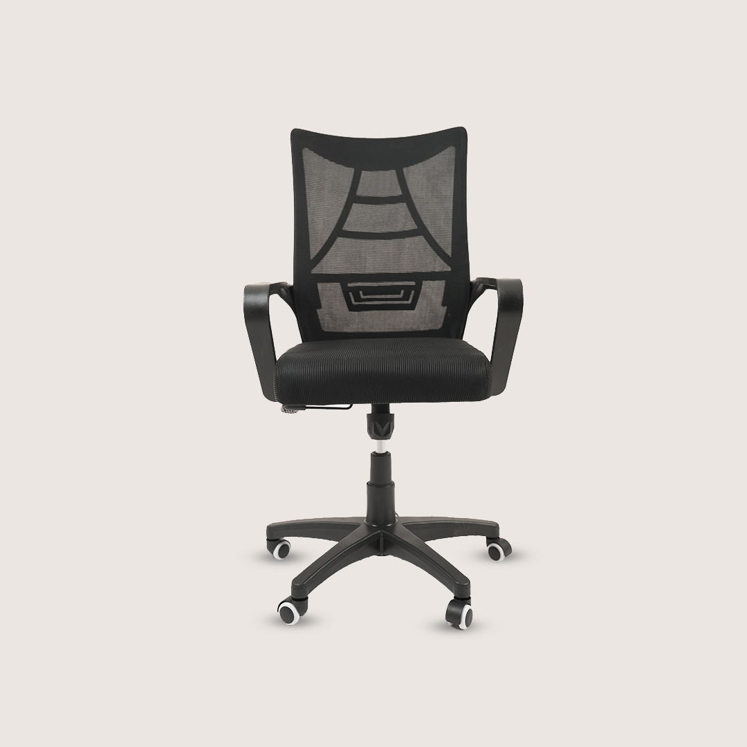 Ergonomic Black Mesh Office Chair with Lumbar Support & Wheels alternate view
