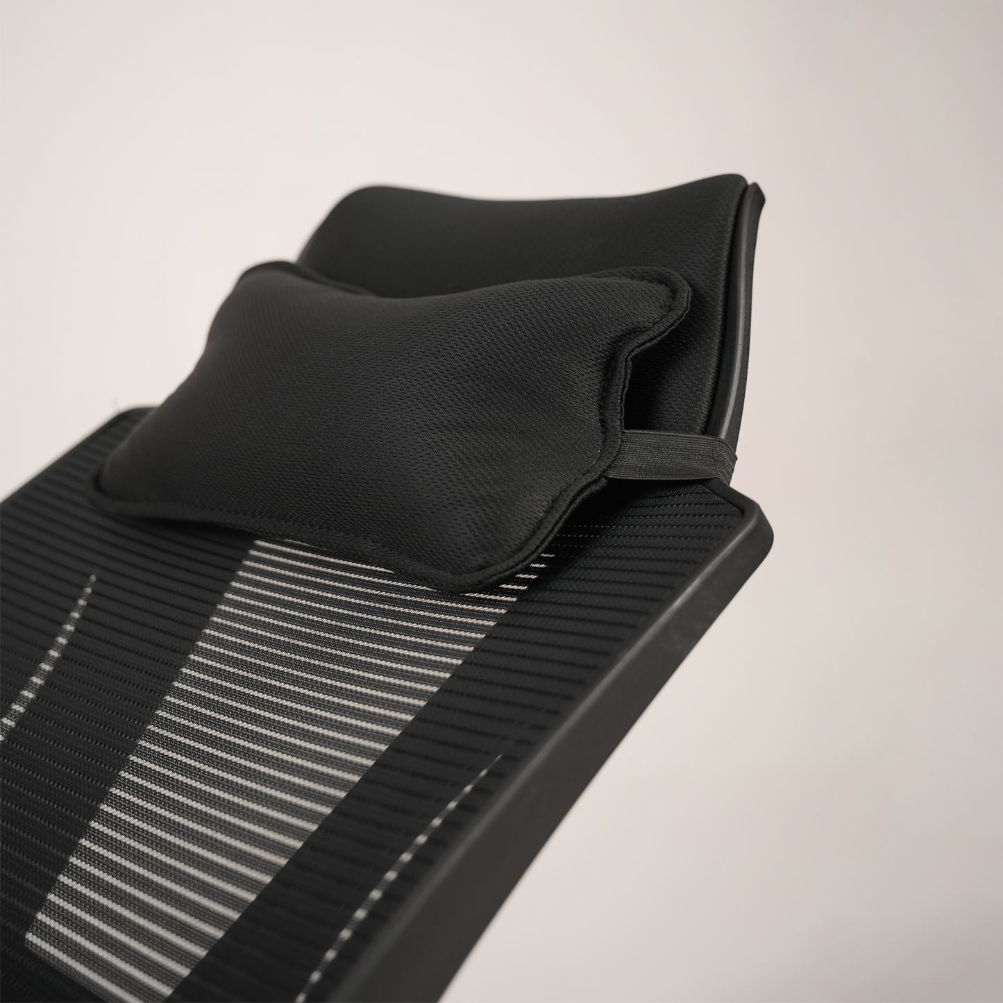 Ergonomic Black High-Back Mesh Office Chair with Headrest, Footrest and Chrome Base