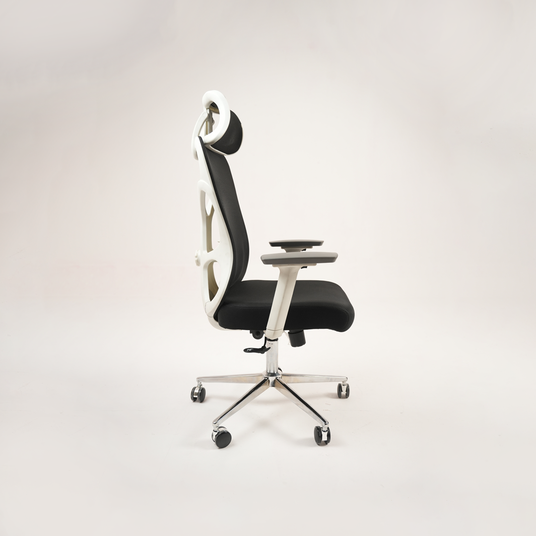 Ergonomic Mesh Office Chair with Headrest, Lumbar Support & Chrome Base (All Remaining)