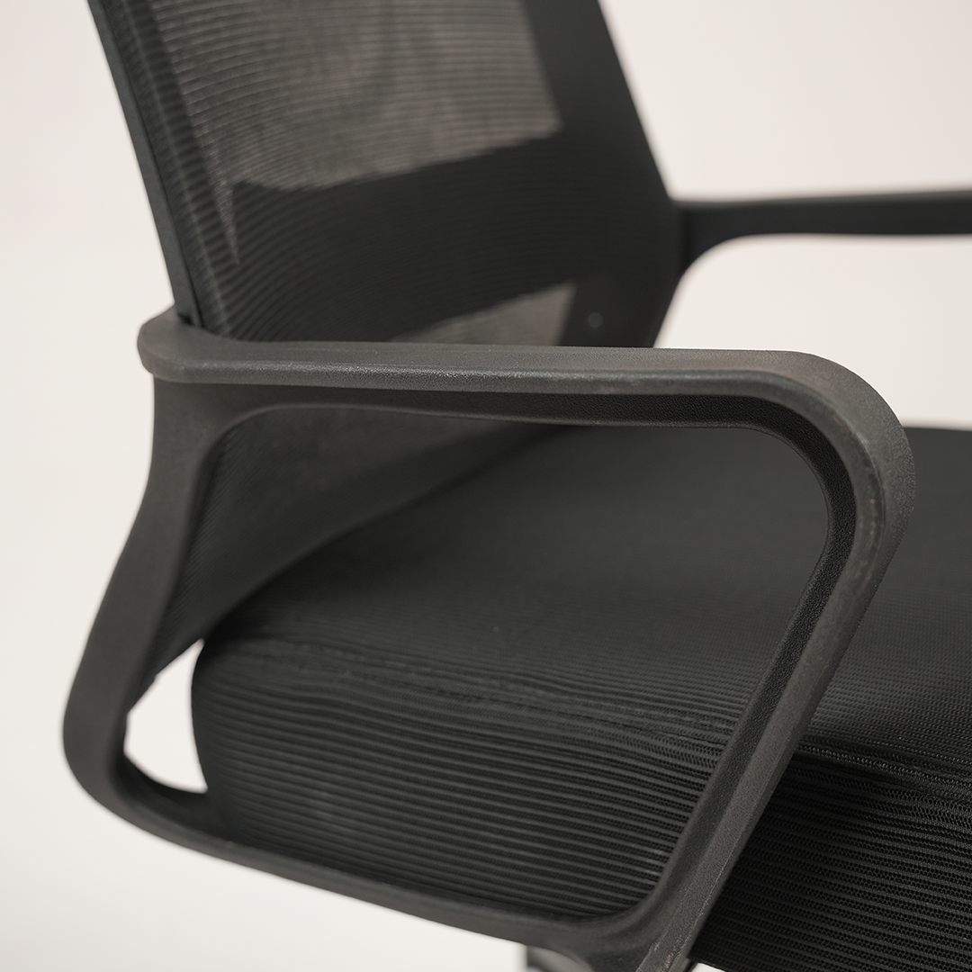 Ergonomic Black Mesh Office Chair with Lumbar Support, Armrests and Wheels (All remaining)